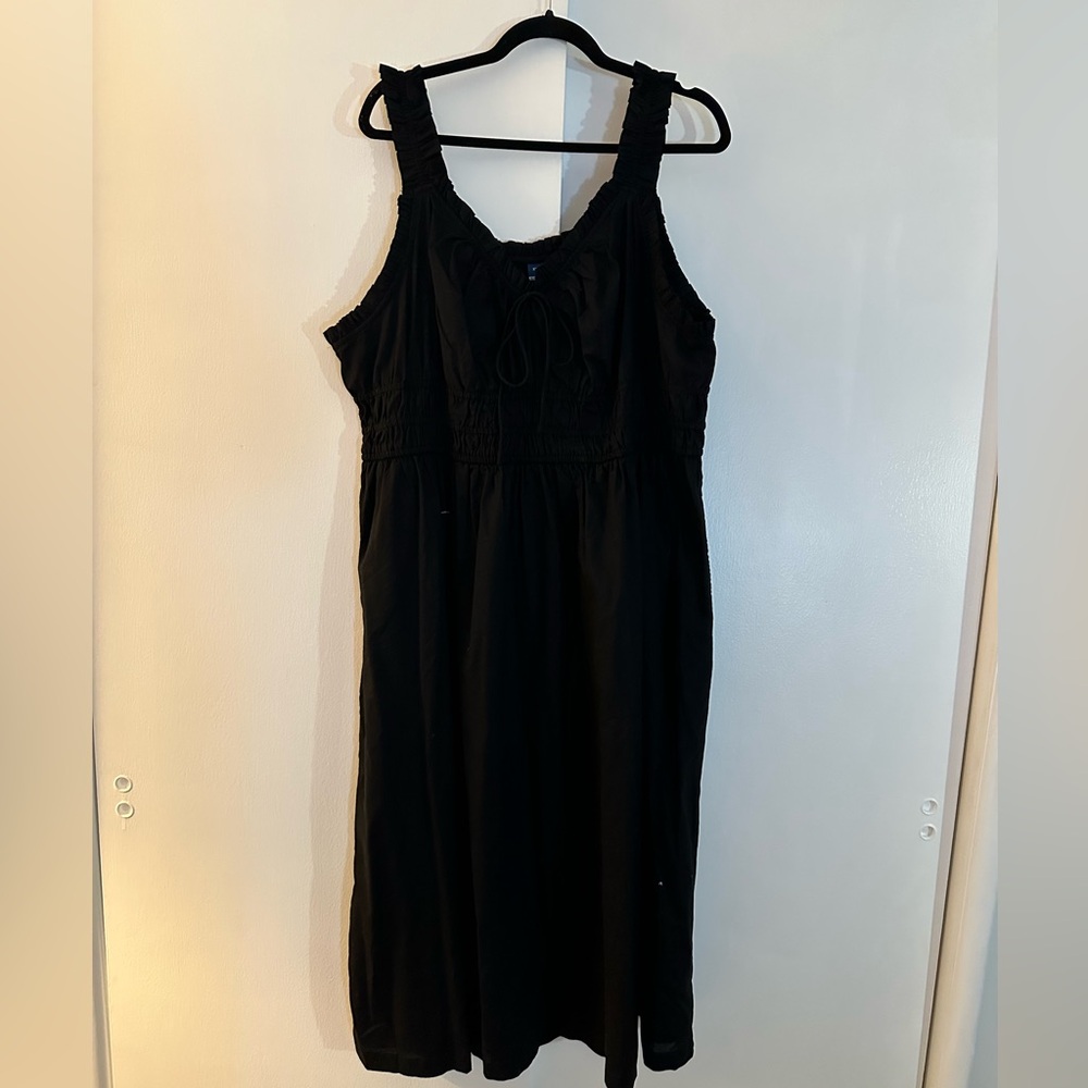 Old Navy xxl Black Sleeveless Dress bow detail nwot